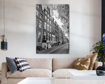 Inner city of Amsterdam Netherlands Black and White