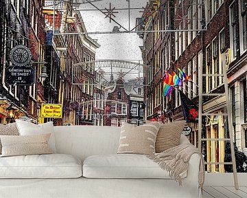 Zeedijk Amsterdam Nederland Winter