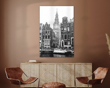 Amsterdam city centre in the winter