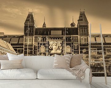 Rijksmuseum Amsterdam Winter Sepia