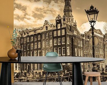 Zuiderkerk Amsterdam Nederland Sepia