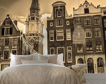 Zuiderkerk Amsterdam Nederland Sepia