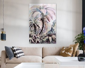 Jungle palm aquarel van Jacob von Sternberg Art