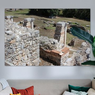 Vestiges de murs avec tentatives de restauration Philippi / Φίλιπποι (Daton).