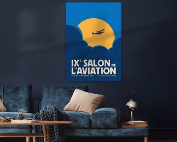 Salon de l'aviation (blauw) van Rene Hamann