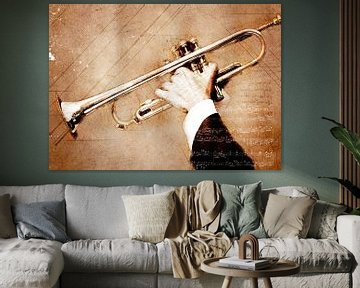 Trompet muziek kunst #trompet van JBJart Justyna Jaszke