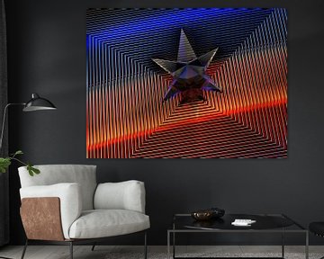 3d abstract art fantasie ster van W J Kok