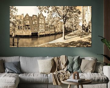 Intérieur de la ville de Dordrecht Pays-Bas Sepia