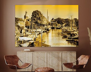 Hafen von Dordrecht Niederlande Gold von Hendrik-Jan Kornelis