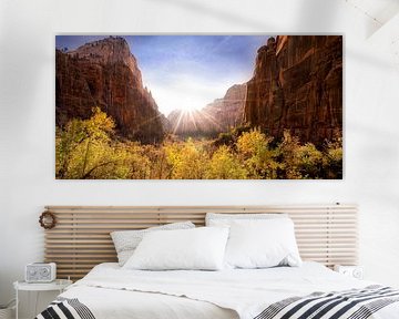 Treursteen in Zion National Park USA van Voss Fine Art Fotografie