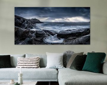 Landschap op de Lofoten in Noorwegen van Voss Fine Art Fotografie