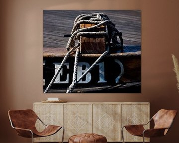 Detail eines alten Fischerbootes (Elburger Botter) von Anouschka Hendriks