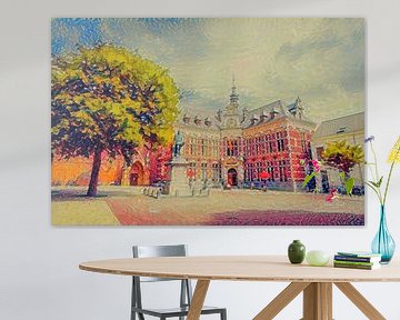 Impressionistisch Schilderij Utrecht Academiegebouw van Slimme Kunst.nl