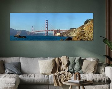 Golden Gate Bridge & Baker Beach van Melanie Viola