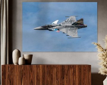 Saab Gripen van de Tsjechische Luchtmacht. van Jaap van den Berg