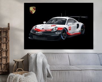 Porsche 911 RSR met embleem