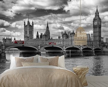 Houses of Parliament & Red Buses von Melanie Viola