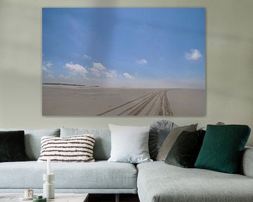Banden in het zand