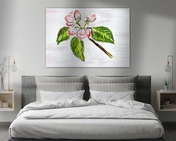 Blüte / Frühjahr - Apfelblüte - Aquarell gemalt von VK (Veit Kessler)