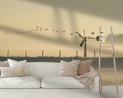 Voorbeeld van het werk in een kamer