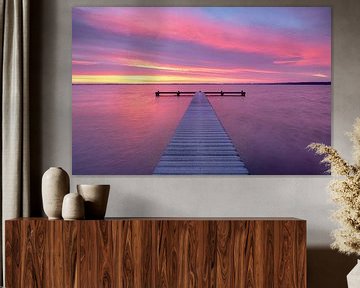 Colorfull sunrise Zuidlaardermeer van Eddy Reynecke