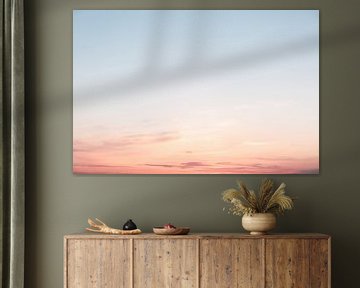 coucher de soleil aux pays-bas avec de belles teintes pastel sur Lindy Schenk-Smit