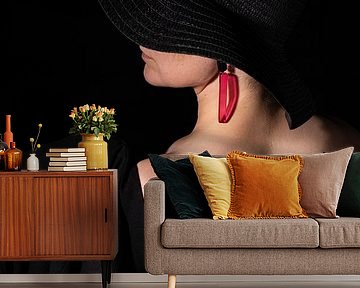 Mysterious woman with hat by Werner Lerooy