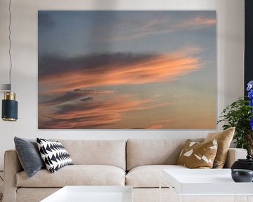 Roze/oranje zonsondergang