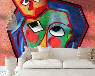 Abstract portret de Kater van Corneille van Danielle Ducheine