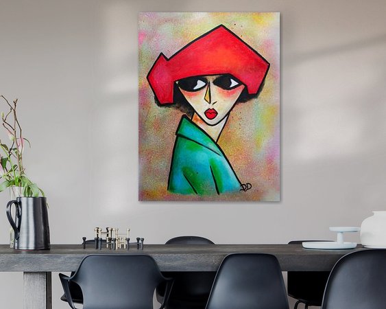 Voorbeeld van het werk in een kamer