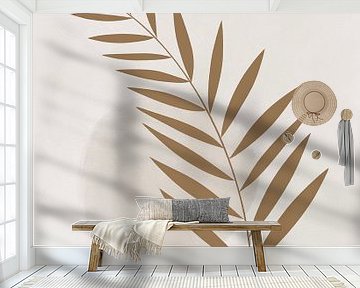 Moderne abstracte kunst - Goud Takje van Studio Malabar