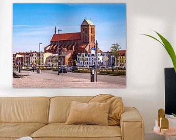 Nikolaikirche in the old town of Wismar at the Baltic Sea by Animaflora PicsStock