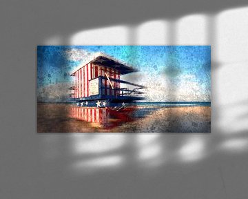 Digital-Art Miami Beach Watchtower von Melanie Viola
