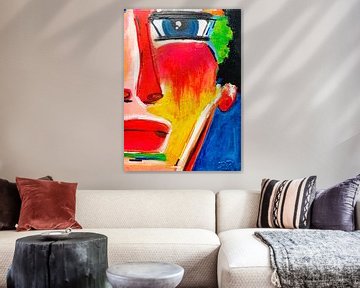 Abstract portret van de grote ogen van Kees van Dongen van Danielle Ducheine