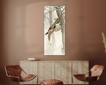 Vliegende fazant, Ohara Koson