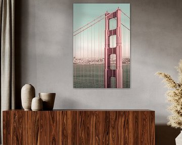 SAN FRANCISCO Golden Gate Bridge | style vintage urbain sur Melanie Viola