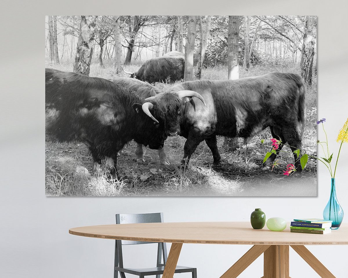 Voorbeeld van het werk in een kamer
