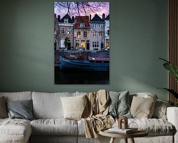 Maison coulissante dans le port de breda à den bosch sur Bart Geers