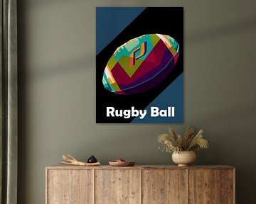 Rugby Ball wpap von miru arts