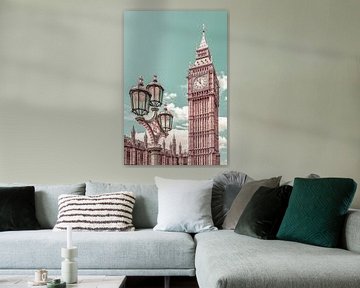 LONDON Elizabeth Tower | urbaner Vintage-Stil von Melanie Viola