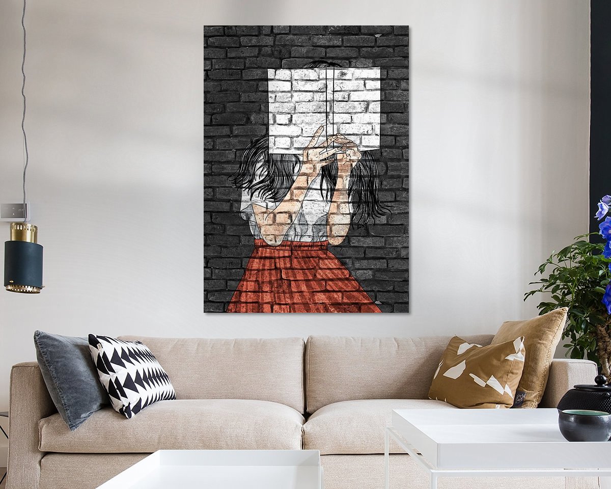 Voorbeeld van het werk in een kamer