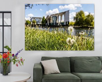 Paardenbloemen voor de Bondskanselarij in Berlijn van Frank Herrmann