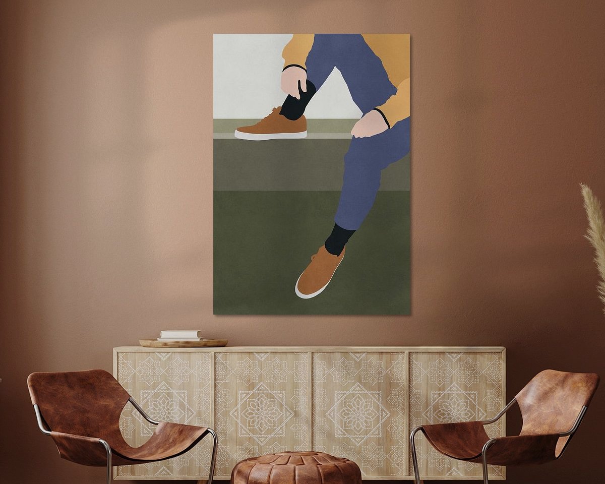 Voorbeeld van het werk in een kamer