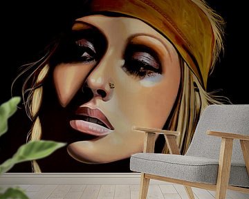 Christina Aguilera Gemälde von Paul Meijering