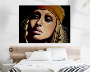 Christina Aguilera schilderij van Paul Meijering