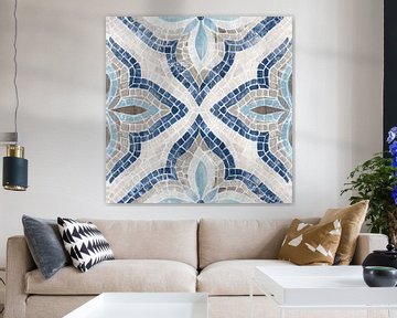 Carrelage bleu Morrocan, Eva Watts  sur PI Creative Art