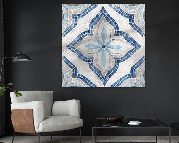 Blue Single  Morrocan Tile , Eva Watts  by PI Creative Art