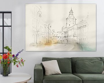 Stadt Sketch II, Isabelle Z  von PI Creative Art