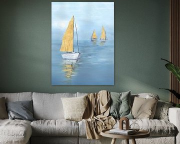 Golden Sail I, Isabelle Z  van PI Creative Art
