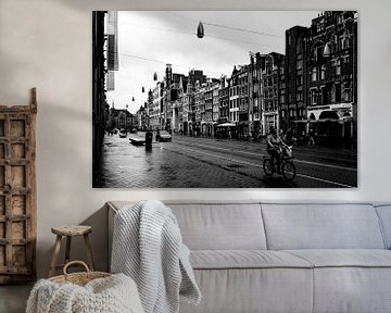 Photographie de la ville Le Damrak Amsterdam sur Linsey Aandewiel-Marijnen